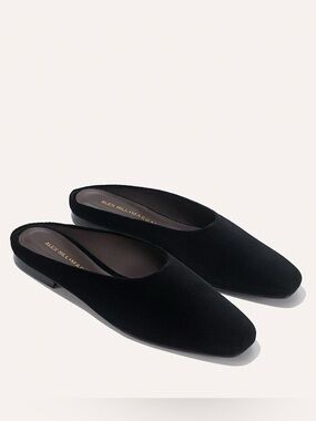 Margaux x Alex Mill The Clara Velvet Slip On Mules in black size 38.5